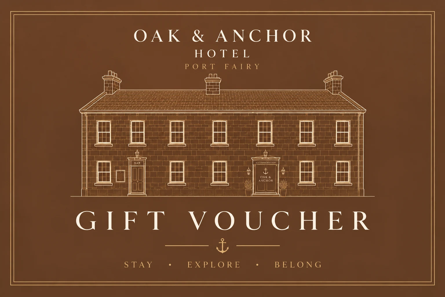 Oak & Anchor Hotel gift voucher